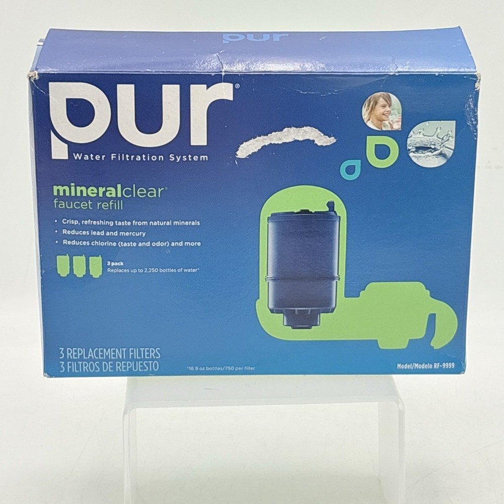 3 Pack - PUR RF-9999 Mineral Clear Faucet Refill 3 Stage Filters
